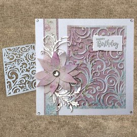 Cutting Dies for Card Making，Cutting Dies Cut Stencils for DIY Scrapbooking Photo Album Decorative Embossing Paper Dies for Card Making Templated+Cute Brooch Pin (Rectangle Background)