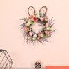 Bunny Egg Easter Wreath Simulation Lavender Wreath Decoration for Door