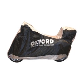 Oxford CV116 Aquatex Outdoor Motorbike Cover with Topbox, Size: M, Silver