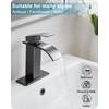 HOIGY Waterfall Bathroom Faucet Oil Rubbed Bronze, Brass 4 Ins