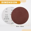 Partuto 10 Pcs 6inch 40 Grit Universal Sanding Discs -