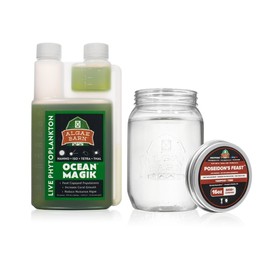 AlgaeBarn Pods & Phyto Combo, 3,000+ Tisbe & Tigriopus Live Marine Copepods + Live Phytoplankon nanno, iso, TET, thal