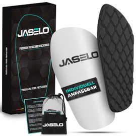 JASELO® Adjustable Shin Pads Including Innovative Honeycomb Foam I Shin Pads Football Men and Children I Small Shin Pads 17.5 cm x 10 cm I Ultimate Protection & Comfort
