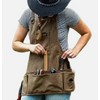 Ironwood Tool Co Garden Tool Apron Waxed Canvas Pockets Shoulder