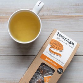 teapigs Popcorn Genmaicha Tea Bags, 15 Count x 6 Boxes, Green Tea with Toasted Rice, Nutty Sugar Puffs in a Cup, Caffeinated