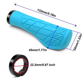 Bicycle Grips Ergonomic Handlebar Grips Bicycle Made of Non-Slip Rubber 22.2 mm Bicycle Grips Bike Handlebar Grips Bicycle Handlebar Grips for MTB, Trekking Bike, E-Bike, City Bike, Road Bike and