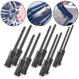 STAHLWERK Car Cleaning Brushes, Set of 10, Car Care Brushes, Detailing Brushes, Car Wash Set, Universal Brushes for Cleaning Sensitive Surfaces