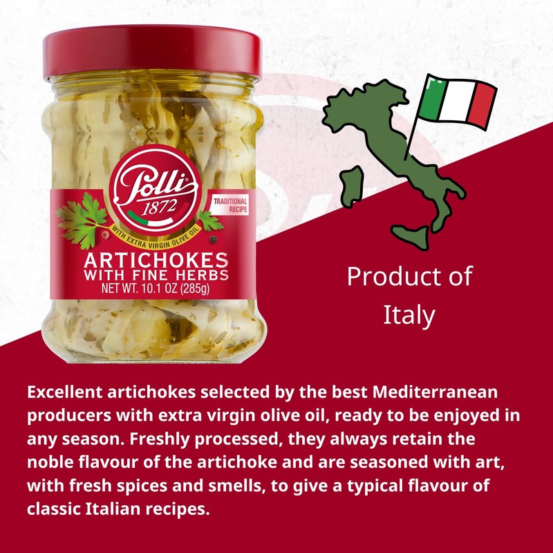Polli Antipasto Artichokes with Fine Herbs with Extra Virgin olive
