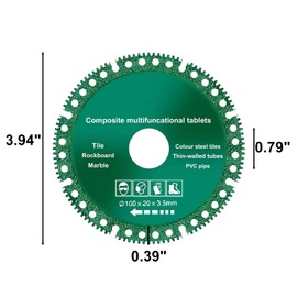 5 PCS 4 Inch Indestructible Disc for Grinder, Angle Grinder Cutting Disc, Composite Multifunctional Cutting Disc, Apply to Multifunctional Cutting Blade for Various Materials, Green