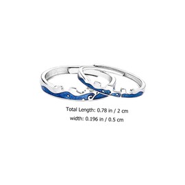 Healeved 1Pair Matching Couple Ring for Lovers Open Design Love Rings for Valentine Day Birthdays Weddings Engagements Him and Her