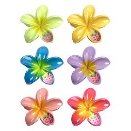6PCS Magic French Hairpins Grip Petite Flower Clips for Thin Small Hair Accessories for Women (Flower1)