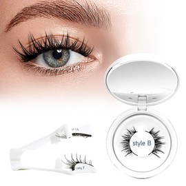 Higu clace Magnetic Eyelashes, Magnetic Eyelashes without Eyeliner, Magnetic Eyelashes, Natural Look, Strong Magnetic Eyelashes with Applicator, No Glue Required, Magnetic Eyelashes (Style B)