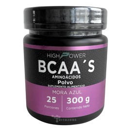 Bcaas Aminoácidos En Polvo Mora Azul High Power