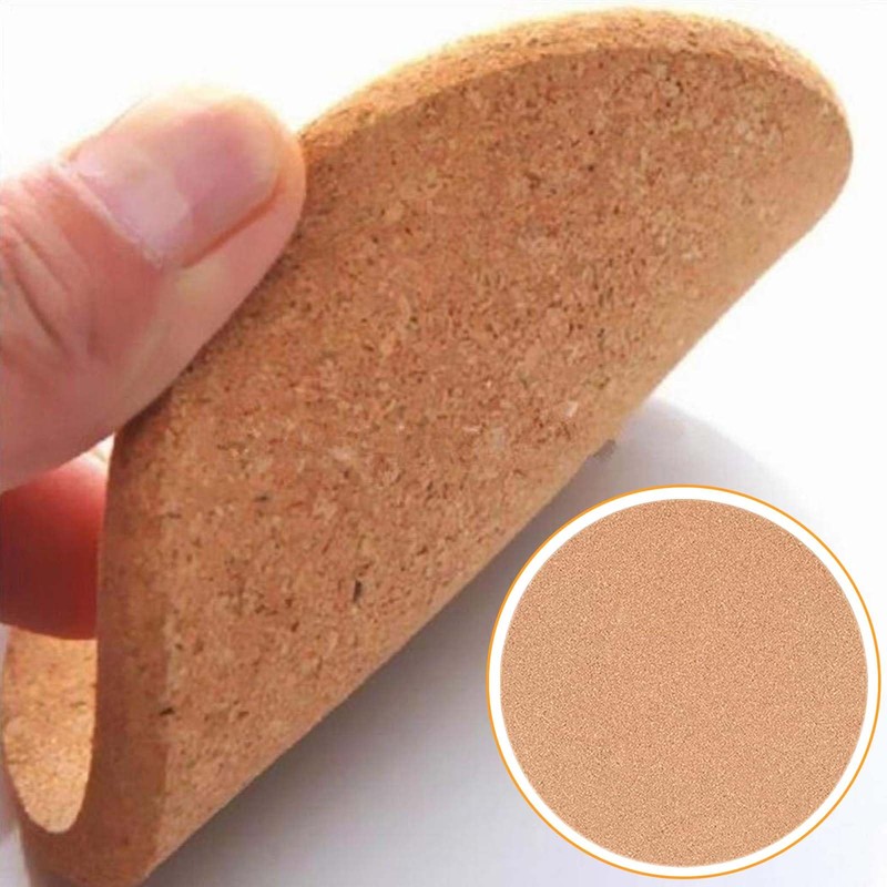 Asfrode Pack of 6 Round Pot Coasters Cork, 19 cm