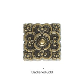 3/4" Low Dome SQUARE Upholstery Nails - Pins with 3/4" Shank (5-Pack) (Blackened Gold)