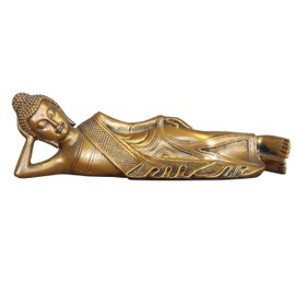 Zen'Light Lying Buddha Statue - Zen and Feng Shui Decoration - Lucky Charm Object - Zen Gift Idea - Office, Bedroom, Living Room ... Decoration - Length: 22 cm - Golden Colour - Zen'Light