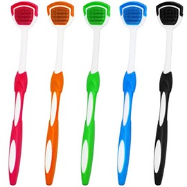 Cepillo de lengua, raspador de lengua, limpiador de lengua, cepillo raspador de lengua, limpiador raspador de lengua, cepillos de lengua, ayuda a combatir el mal aliento, 5 raspadores de lengua, paquete de 5