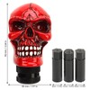 Skull Gear Shift Knob Red Universal Skull Head Resin Shift