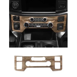 Savadicar Wood Grain Interior Accessories - Front Center Climate and Radio Control Panel Trim Cover for Ford F150 (2021-present) - Premium Texture Interior Decor Upgrade Option, 1 PCs