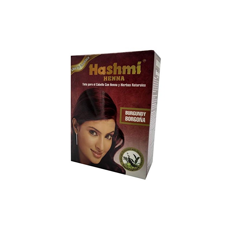 5 HENNA TINTE PARA CABELLO (BURGUNDY) HASHMI | LO MAS