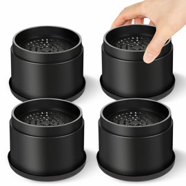 MixDora Bed Risers 2 Inch Round Stackable Furniture Risers Anti-Slip Chair Raisers for Sofas Couches Table Set of 4 Pack Black (2 Inch 4 Pack)