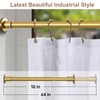 BRIOFOX Shower Curtain Rod Adjustable 18-64 Inch, No Drilling Non