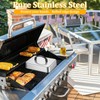 2pcs Rectangular Basting Cover, Stainless Steel Cheese Melting Dome Basting