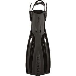 OCEANIC Viper 2 Fins, Open Heel | Suitable for All Scuba Diving & Snorkeling Skill Levels | Lightweight & Comfortable | Easy to get on and Keep on | Fits Wide Range of Boot Styles | Black/Black SM