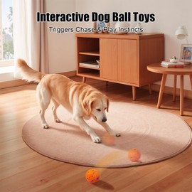 Shapana Interactive Dog Ball, Smart Dog Toy for Medium and Large Dogs, Automatic Moving, Rotating & Bouncing, E-TPU Material, IP54 Waterproof, Motion-Activated Dog Stimulation Toy to Keep Them Busy