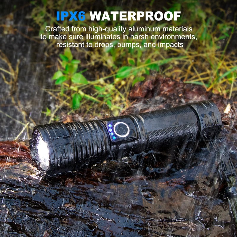 Rechargeable Flashlights High Lumens, 2Pack 99000 Lumen Super Bright LED