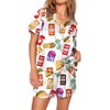 Womens Button Down Pajama Sets Soft Button Down Loungewear 2