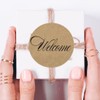 80-2” Kraft Welcome Stickers, Wedding Welcome Stickers, Wedding Favor Bag