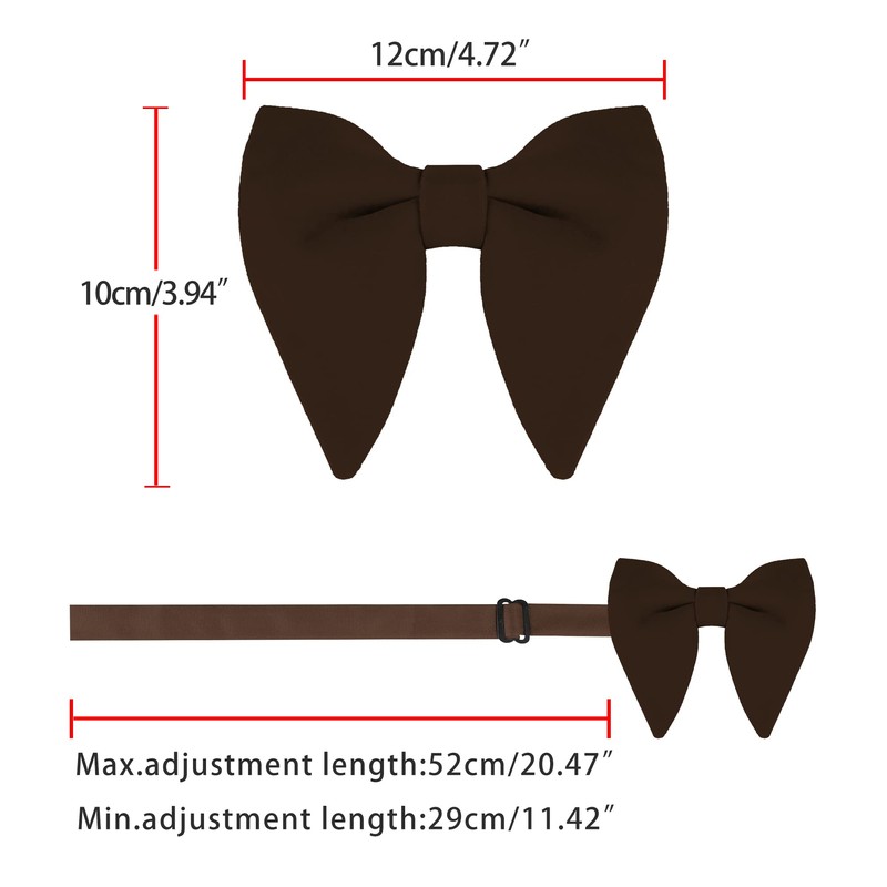 Allegra K Solid Pre-tied Bow Ties for Women Men Formal