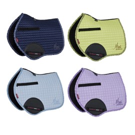 LeMieux Mini Jump Suede Square Saddle Pads for Ponies - Breathable & Soft - Bamboo Lining - Saddle Pads for Horses - Equestrian Riding Equipment and Accessories - Wisteria