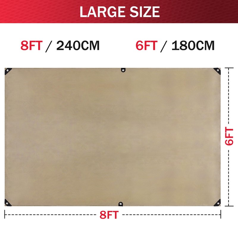 Fiberglass Welding Blanket 6x8 ft - 1022 °F High Temp
