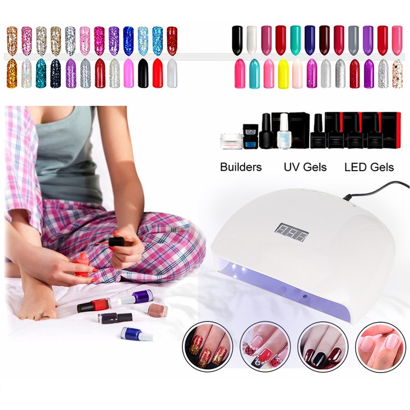 48W UV/LED Nail Lamp Nail Gel Polish Dryer Quick Drying