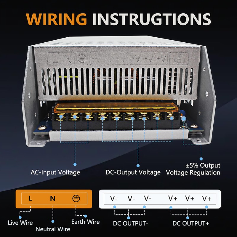 AC to DC Converter 60V 16A 1000W Power Supply,Universal SMPS