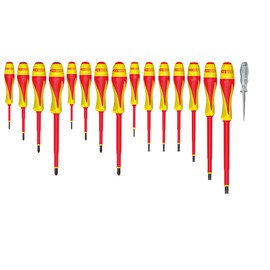 KS TOOLS 922.6219 Set of 16 Bi-Material Insulated Screwdrivers 1000 V