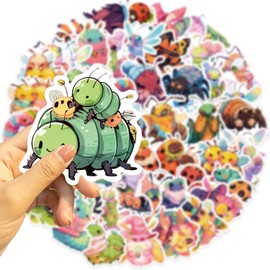 50pcs Insects Stickers for Notebook Guitar Skateboards Laptops Water Bottles Bikes Luggage Computer Phone Hard Hat Car Cheer to Natural Organism Theme Party Decal Decoration