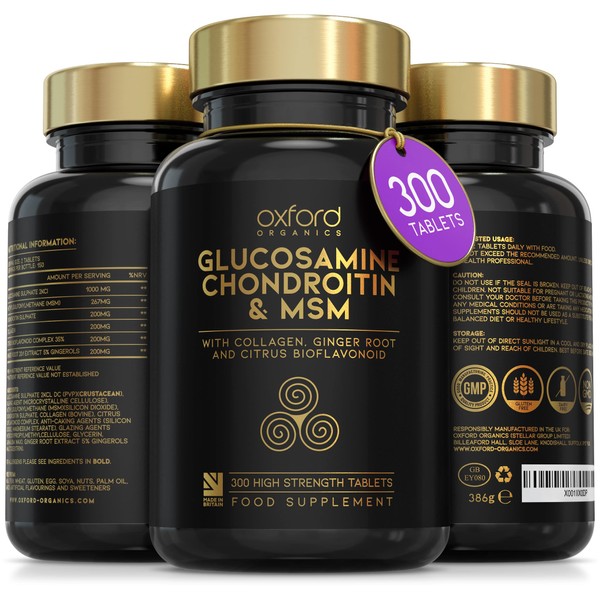 Glucosamine and Chondroitin MSM Tablets High Strength | 300 Glucosamine