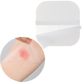 Wound Contact Layer Adaptic Non-adhering Wound Dressing Pads Transparent Skin Tears Silicone Bandages Sheets for Abrasion Pressure Sore Venous Arterial Ulcer 4"x4" (Pack of 5)
