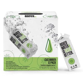 Boxed Water 16.9 oz. (12 Pack) Cucumber Flavored Water – Zero Calories & Sugar Free - More Sustainable than Premium Plastic Bottled