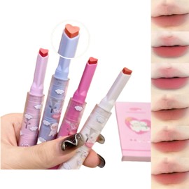 LIANGNISHI Cute High Pigment Love Lipstick, Removable, Lip Makeup, No Falling, Perfect Fit, Long Lasting All Day Glossy, Moisturizing, Shining, Whitening, 3 Color Set-2+3+4