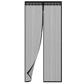 AFUAZKG Magnetic Fly Screen Doors, Fly Nets for Doors with Enhanced Screen Mesh 100x210CM, Fly Curtains with Lace and Self Sealing Design,Suit for Bedroom, Patio, Living Room, Kitchen