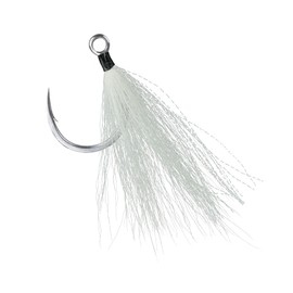 BKK LONEDIABLO White BUCKTAIL Single Lure Hook | 2/0 | 3-Pack | 5X | Saltwater Ultra-Antirust Coating | Hand Ground Point | Popping Trolling Stickbaits