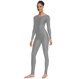 OVIGILY Women's Long Sleeve Unitard Dance Costume Spandex Full Body Suits One Piece Jumpsuits