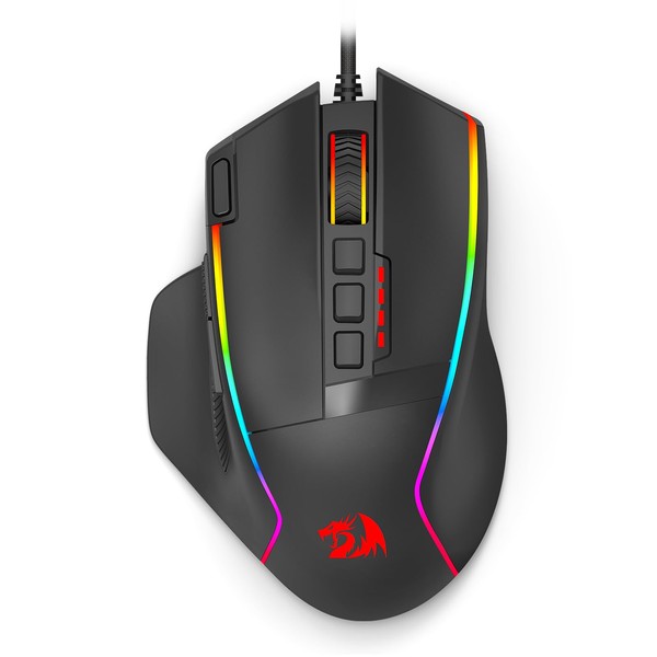 Redragon Gaming Mouse, Wired Gaming Mouse 26,000 DPI Opitacl Sensor, Ergonomic Mouse with Fire Button, Macro Editing Programmable RGB Mouse for Laptap/PC/Mac