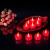 Windshell 24 PCS Real Red Flickering Flame Tea Lights(Red LED