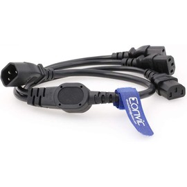 Eonvic IEC 320 C14 Male to 3 x C13 Female Y Splitter Power Cable 60 cm/2 ft