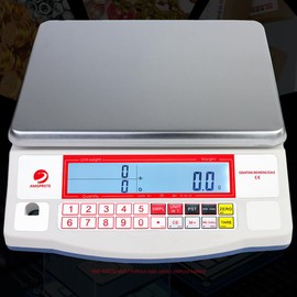AMGPRSTE Lab Industrial Counting Scales 30kg/0.5g Electronic Digital Gram Weighing Scale for Parts and Coins with Rs232 for PC Or Printer, Upper and Lower Limit Alarm, Dynamic Weighing Hold Function